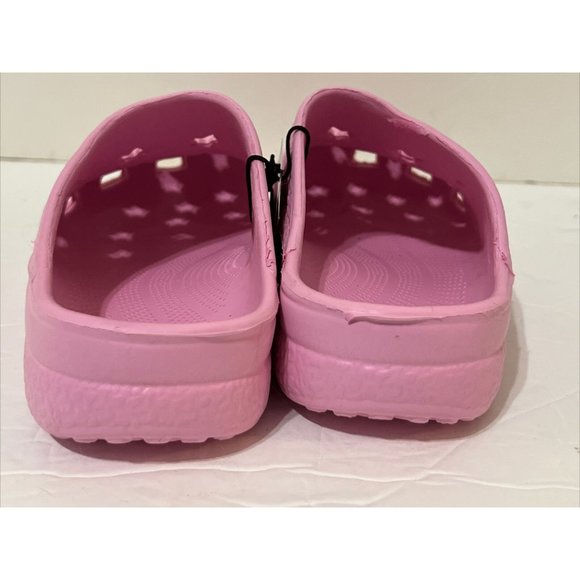 BOBBIE BROOKS GIRLS STAR DESIGN CLOGS SHOES SIZE S 11/12 PINK BEACH POOL NEW C6 - Picture 5 of 11